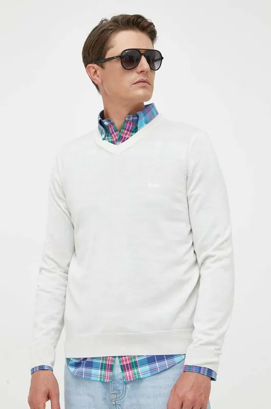 BOSS sweter wełniany Baram-L