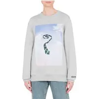 Moschino Organic Cotton Sweatshirt Ceci N'est Pas Une Ties Grey Maat: XS | Sweaters Outlet | Dames | Grijs