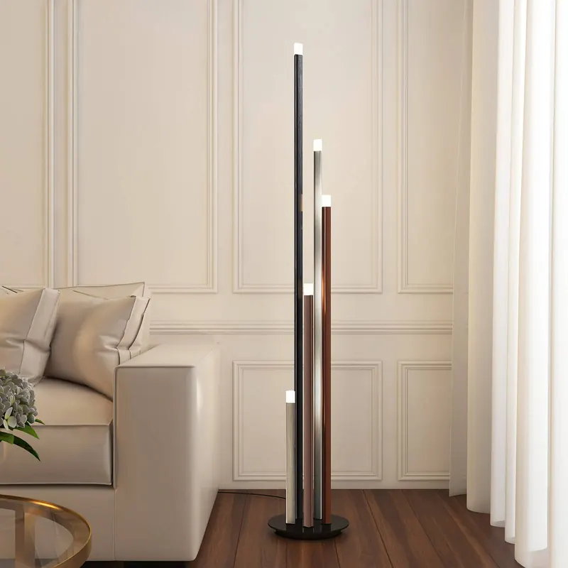 Lucande lampa stojąca LED Stoika, 150 cm, 5-punktowa, metalowa