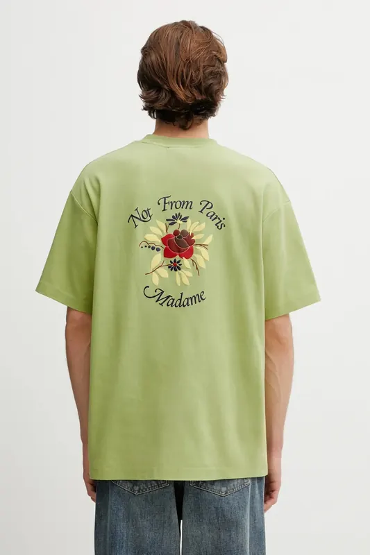 Drôle de Monsieur t-shirt bawełniany Slogan Rose