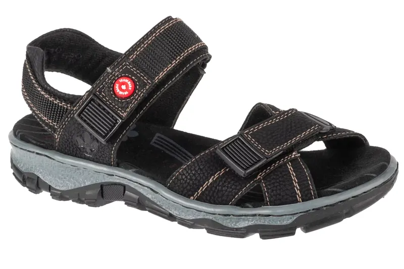 Rieker Sandals 68851-02, Damskie, Czarne, sandały, skóra syntetyczna, rozmiar: 36