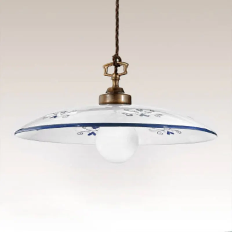 Gustowna lampa wisząca Bassano niebieska