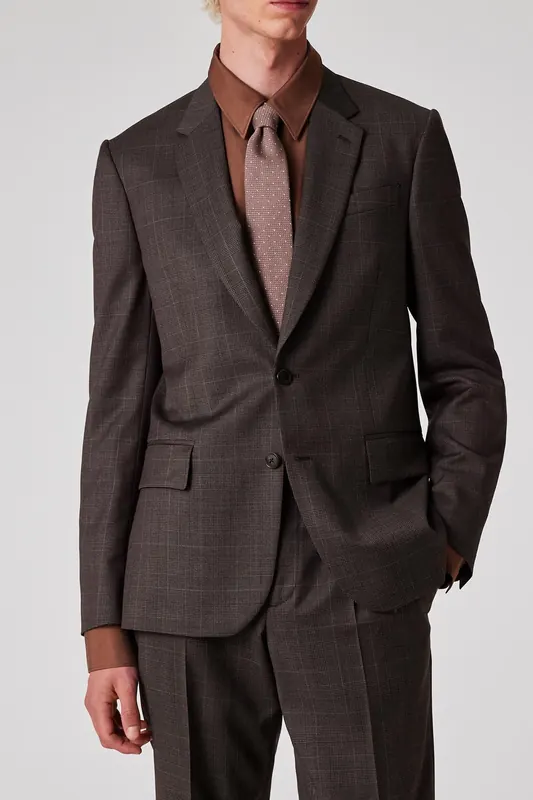 Paul Smith Gents Tailored Fit 2btn Jacket Dark Violet Maat: 54 | Kostuumbroeken Outlet | Heren | Bruin