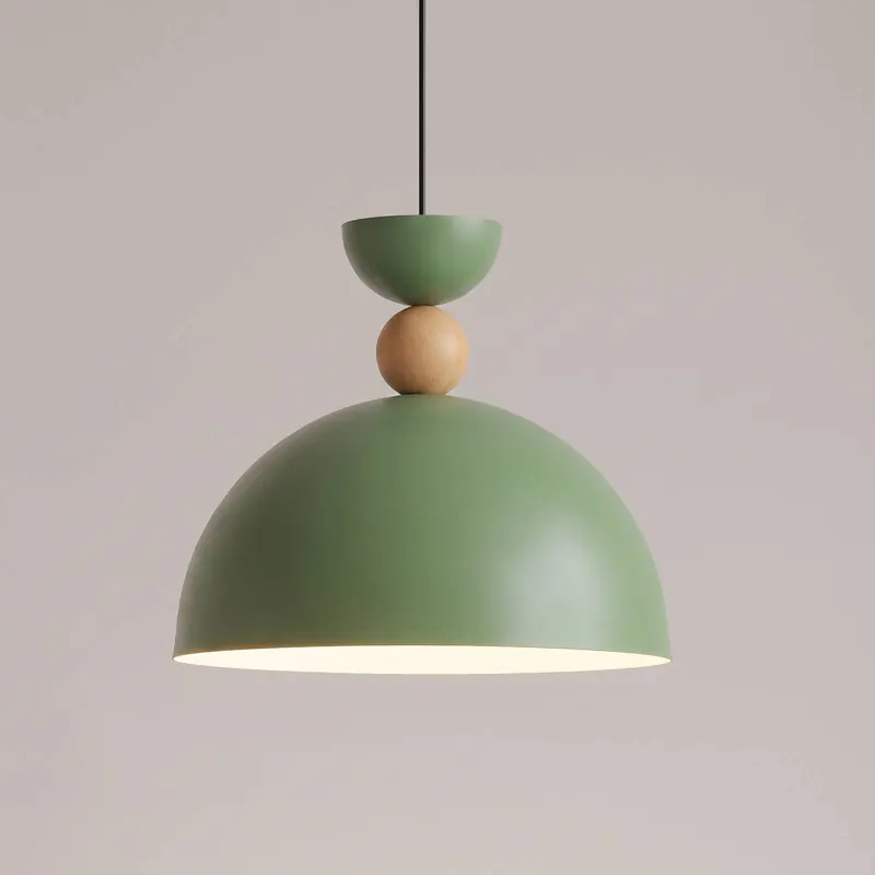 Żyrandol Kure, zielony, średnica 30 cm, metal, E27