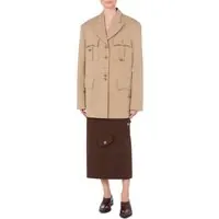 Moschino Gabardine Jacket Military Twist Beige Maat: 36 | Legerjassen Outlet | Dames | Beige