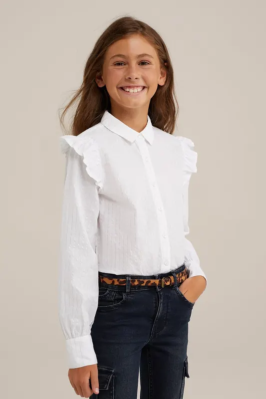 We Fashion Blouse White Maat: 122/128 | Overhemden Outlet | kids | Wit