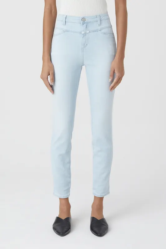 Closed Skinny Pusher Jeans Light Blue Maat: W24 | Slim Jeans Outlet | Dames | Blauw