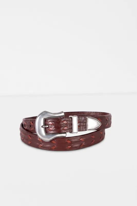 John Varvatos 25mm - Eastwood Roper Belt Smoked Paprika Maat: 38 | Riemen Outlet | Heren | Bruin