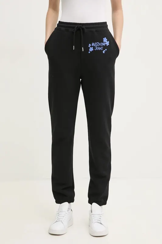 Moschino Jeans spodnie dresowe bawełniane