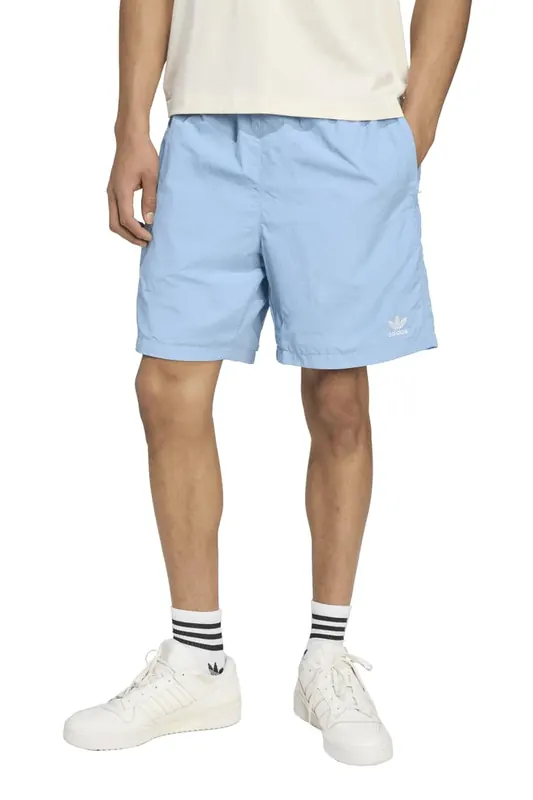 Adidas Unisex Originals Trefoil Essentials Woven Shorts Ash Blue Maat: XS | Korte Broeken Outlet | Unisex | Blauw