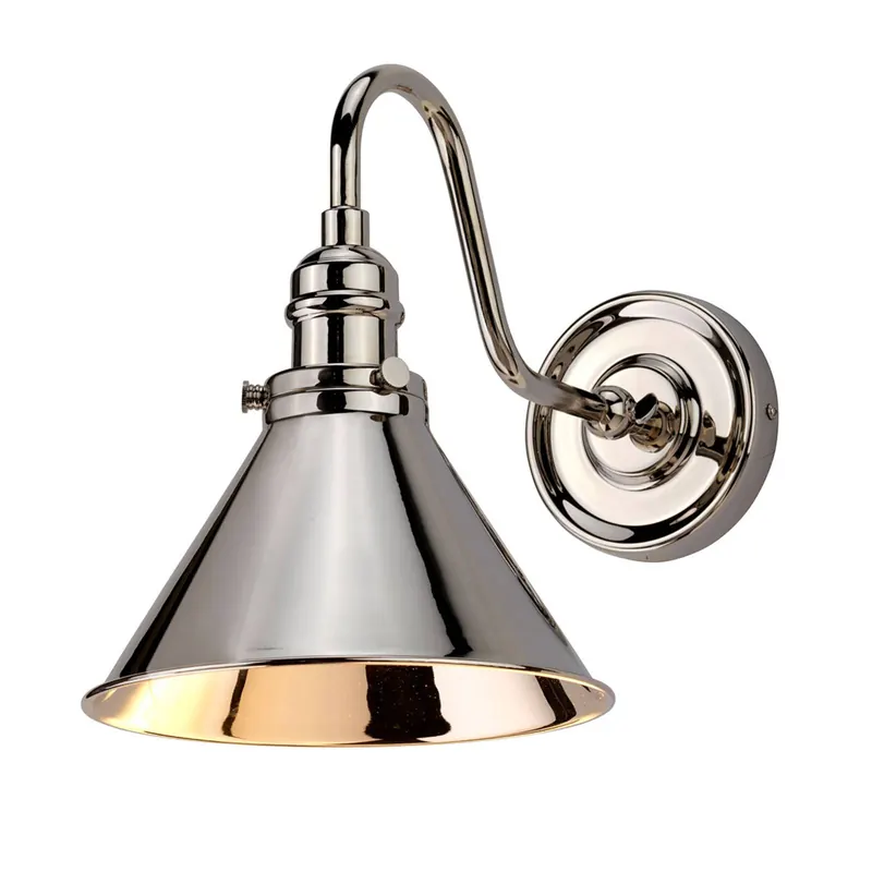 Lampa ścienna Provence, polerowany nikel