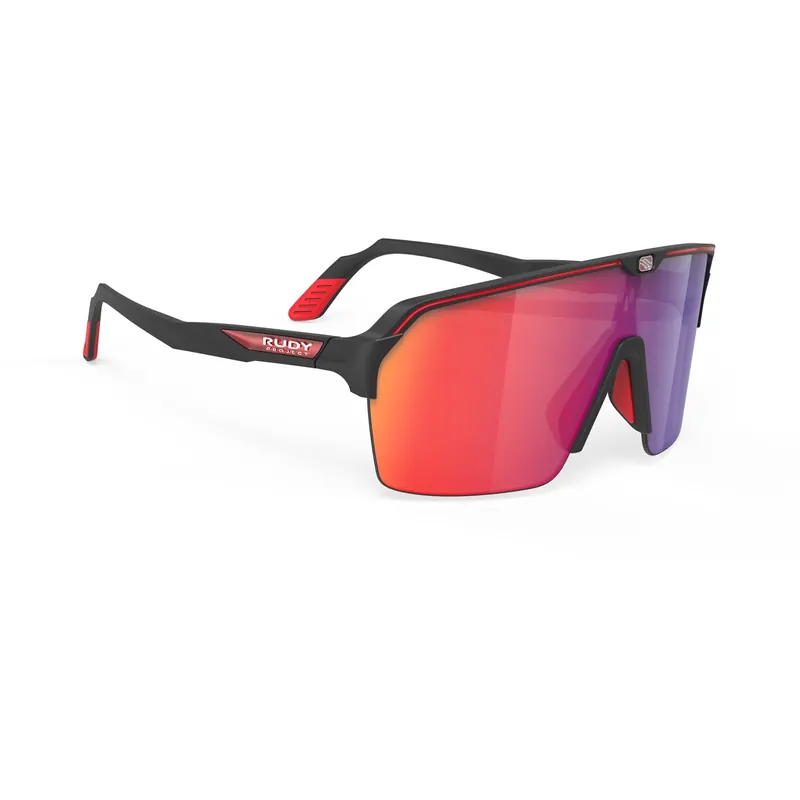 Okulary Rudy Project SPINSHIELD AIR BLACK MATTE - Multilaser Red (one size)