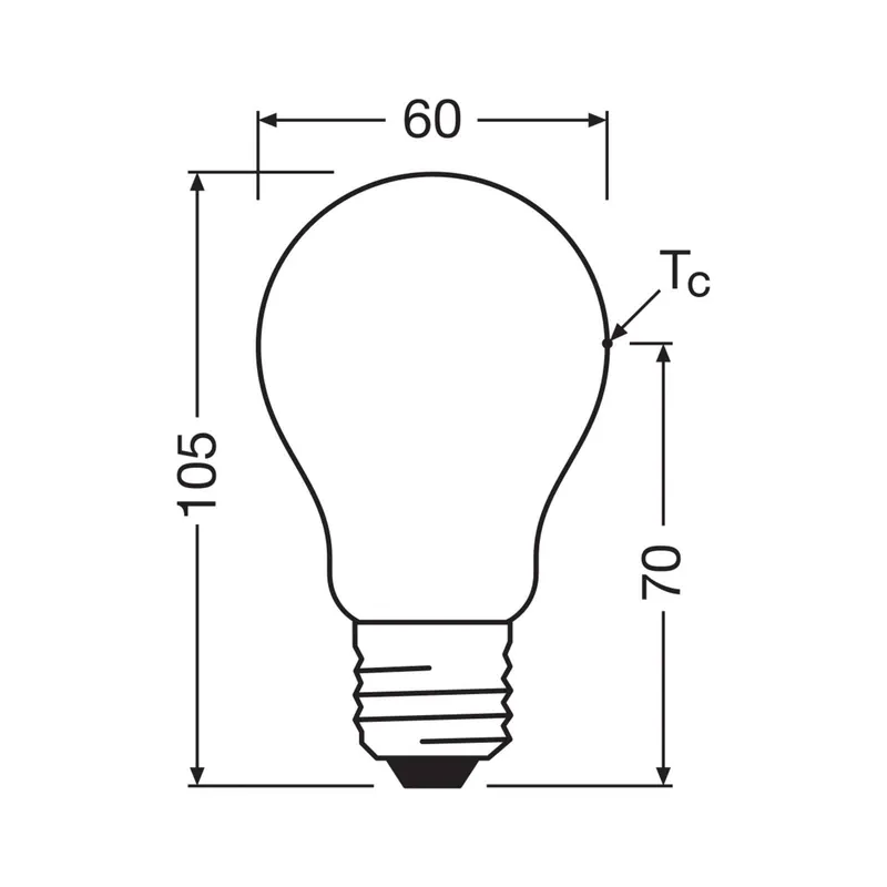 OSRAM żarówka LED E27 5W mat 4000K 1055lm 2szt