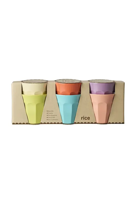 Rice zestaw kubków z melaminy 13 x 9 x 33 cm