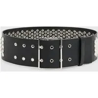 AllSaints Meredith Wide Belt Black/shiny Nickel Maat: S | Riemen Outlet | Dames | Zwart