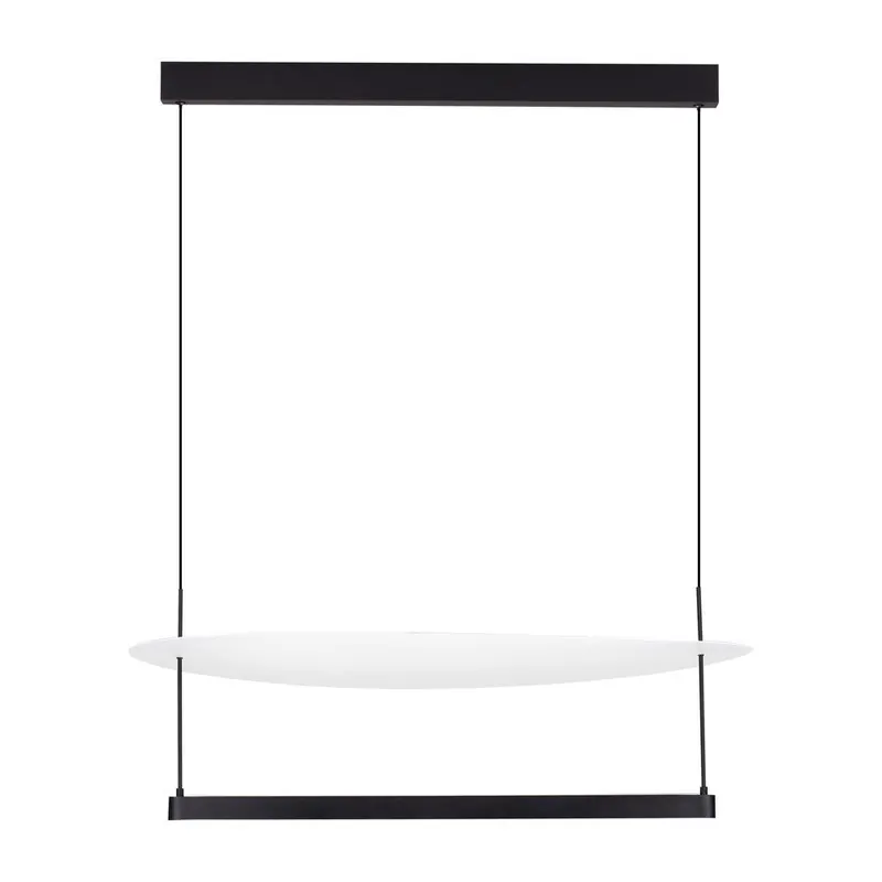 Biała/w kolorze matowej czerni aluminiowa lampa wisząca LED ze ściemniaczem ø 80 cm Diona – Nova Luce
