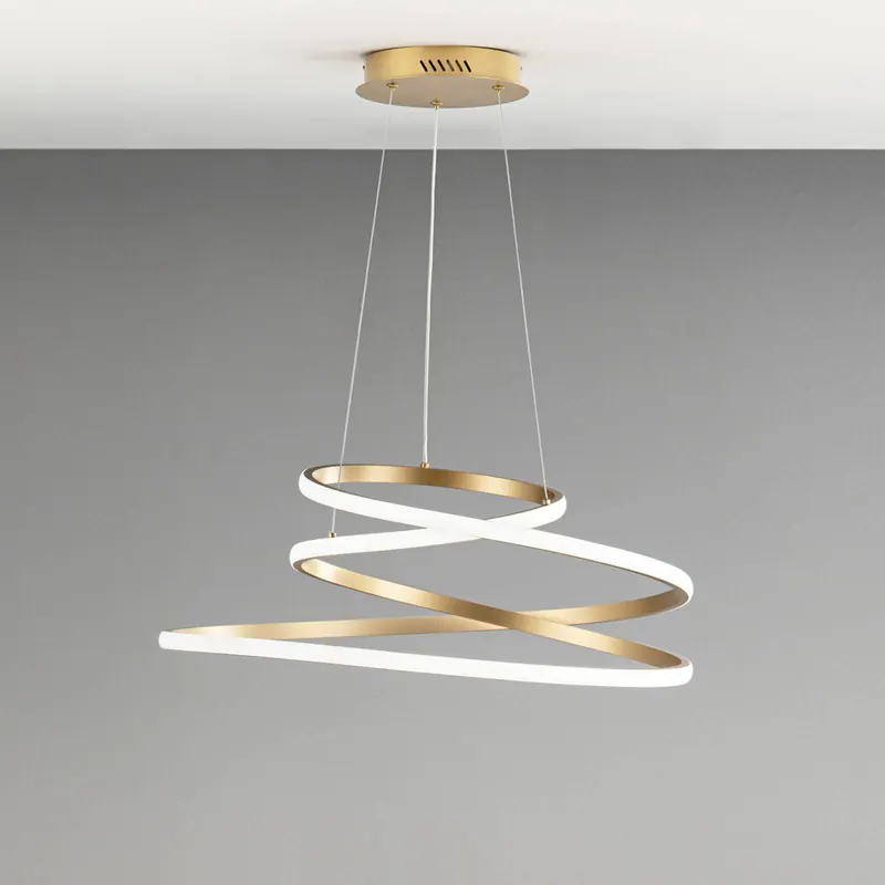 Żyrandol LED COASTER, kolor złoty, Ø 60 cm, metal, CCT