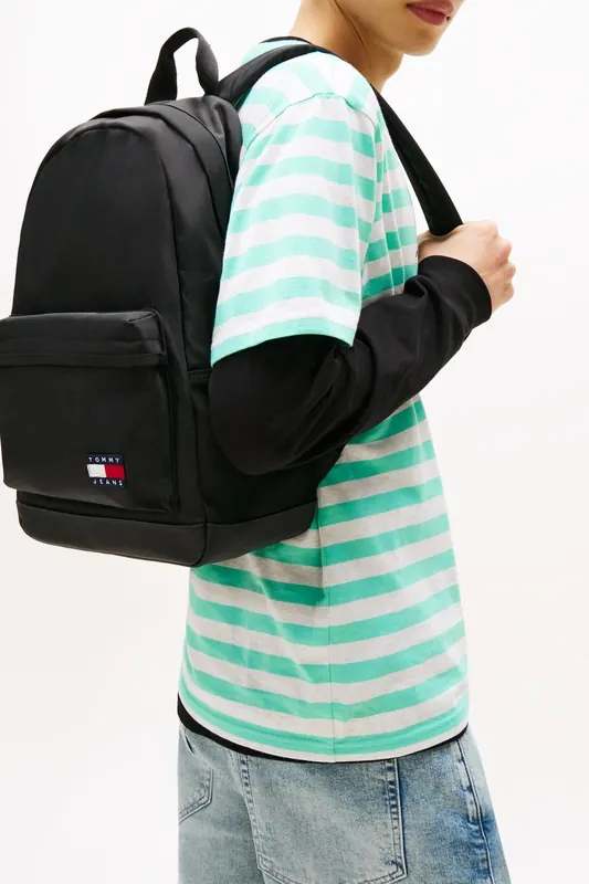 Tommy Hilfiger Essential Daily Dome Backpack Black Maat: OS | Rugzakken Outlet | Heren | Zwart
