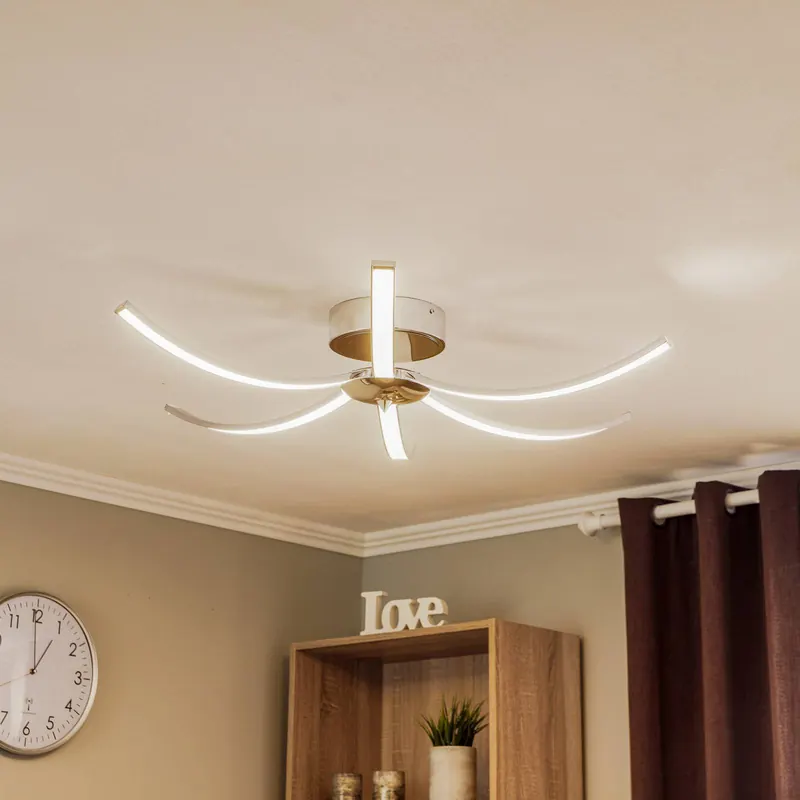 Lampa sufitowa LED Umbra 6-punktowa 91 cm chrom