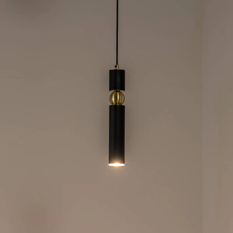 Żyrandol Alas, czarny, metal, zawieszenie 135 cm, GU10