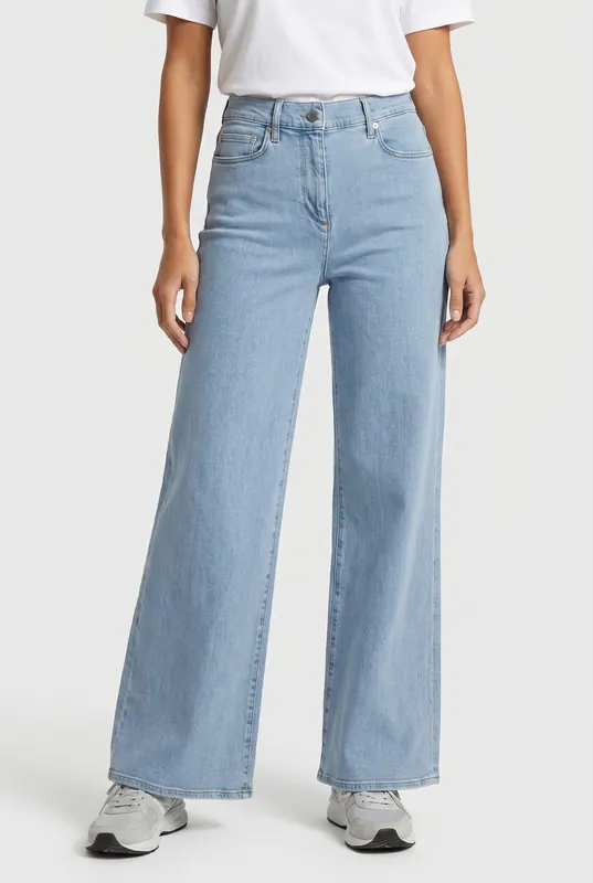 Reiss Wide Leg Jean Pale Blue Maat: W30 | Wijde Broeken Outlet | Dames | Blauw