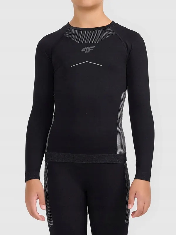 4F Bielizna narciarska bezszwowa koszulka F300 SKI UNDERWEAR czarna (164)