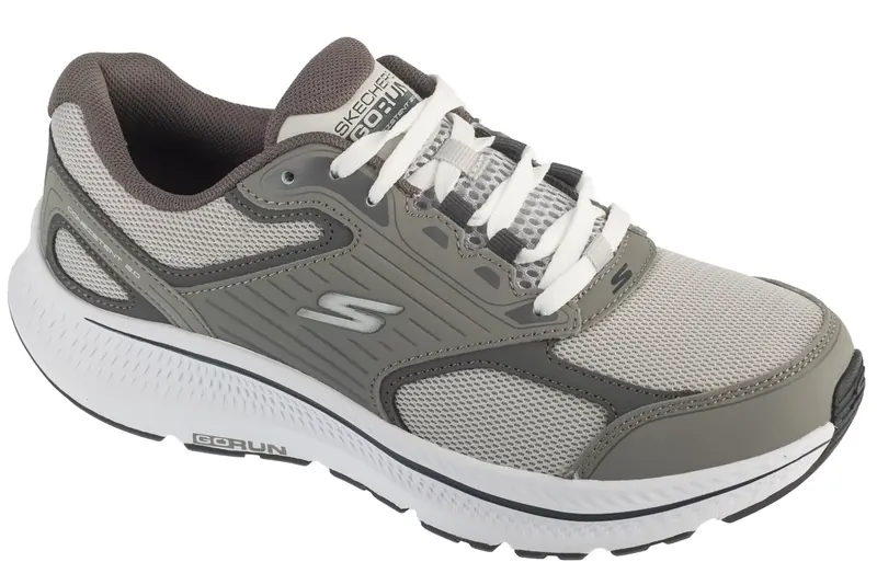 Skechers Go Run Consistent 2.0 220866-GRY, Męskie, Szare, buty do biegania, skóra, rozmiar: 44,5