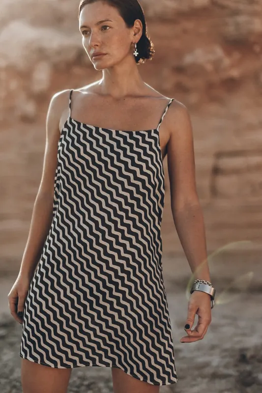 Mikuta The Striped Sheer Short Slip Dress Beige Maat: L | Mini Jurken Outlet | Dames | Beige