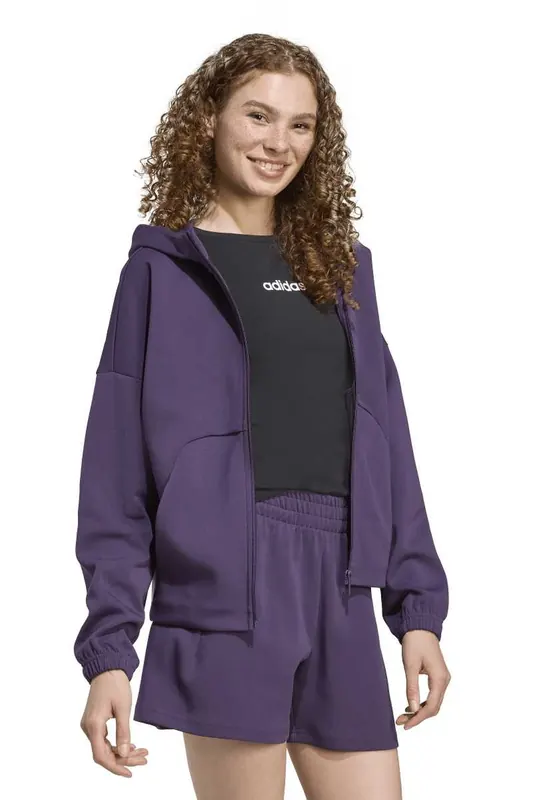 Adidas Sportswear Future Icons Small Logo Full Zip Hoodie Aurora Pl Maat: S | Hoodies Outlet | Dames | Paars