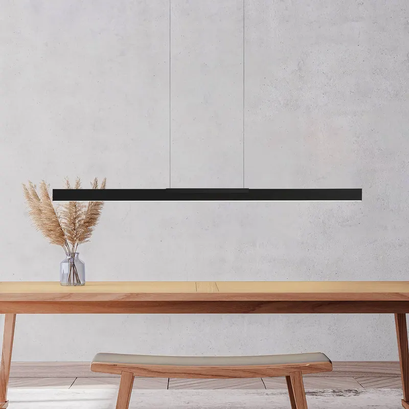 Żyrandol LED Bopp Nano 2.0, długość 140 cm, czarna, metalowa