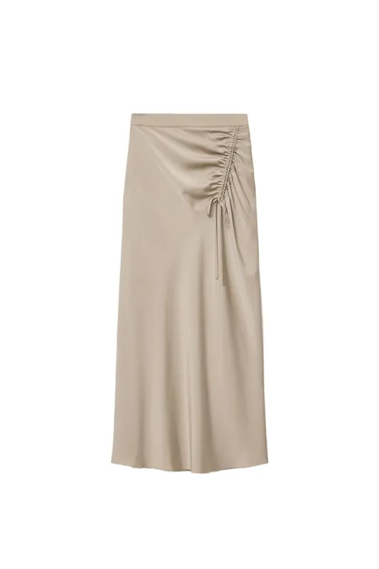 AllSaints Alexia Skirt Taupe Grey Maat: 10 | Maxi Rokken Outlet | Dames | Beige