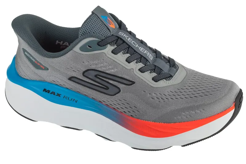 Skechers Slip-Ins: Max Run 221000-GYMT, Męskie, Szare, buty do biegania, tkanina, rozmiar: 46