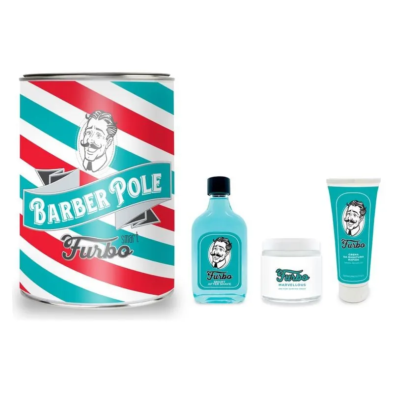 Furbo Barber Pole Smart Shaving Cream + Aftershave Lotion + Marvellous Cream 100ml Zestaw prezentowy