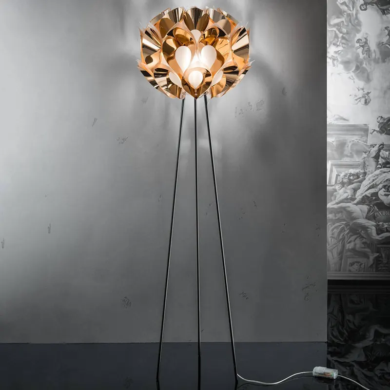 Slamp Flora – designerska lampa podłogowa, miedź