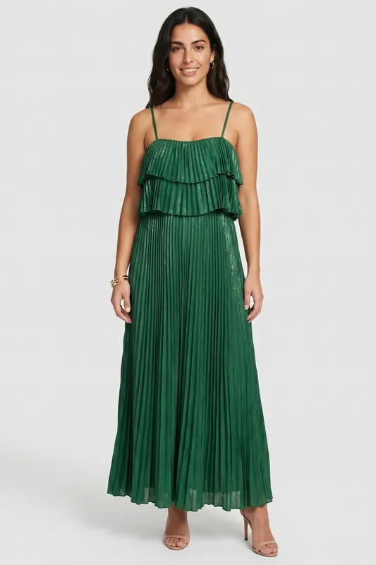& Other Stories Chloe Treasure Party Dress Green Maat: S | Maxi Jurken Outlet | Dames | Groen
