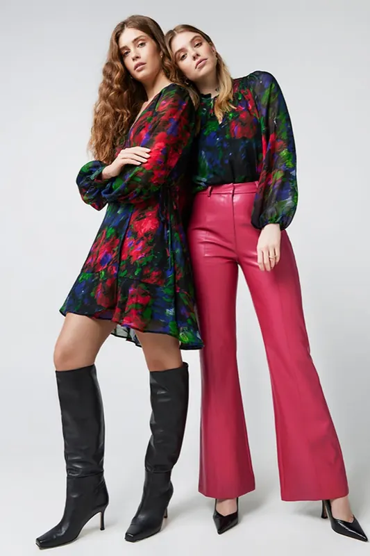 Freebird Sunday Blouse Multi Red Maat: S | Longsleeves Outlet | Dames | Rood