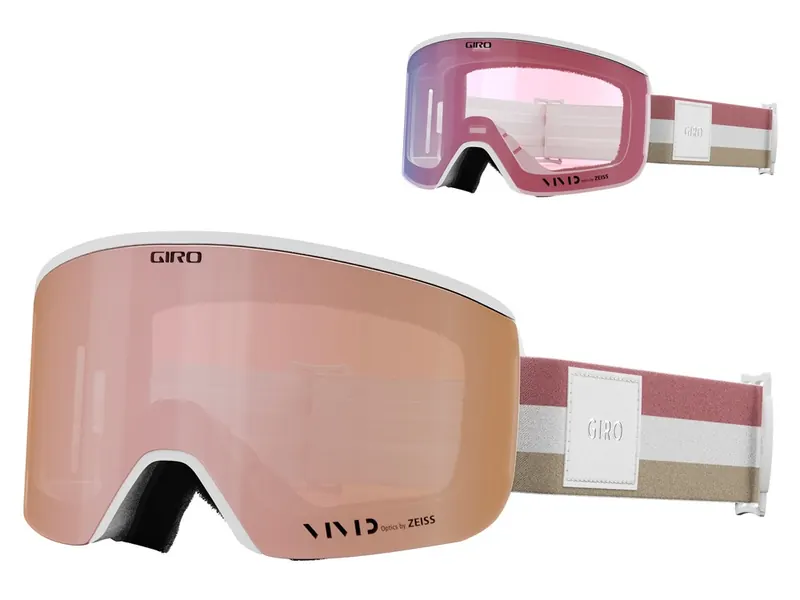 Gogle zimowe GIRO ELLA biały LX STRIPE (szyba VIVID ROSE GOLD 19-42% S2 + VIVID INFRARED 62% S1)