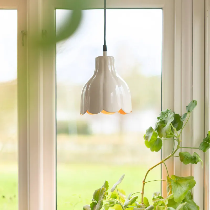 PR Home Tulippa lampa wisząca Ø 17 cm, beżowy, wtyczka