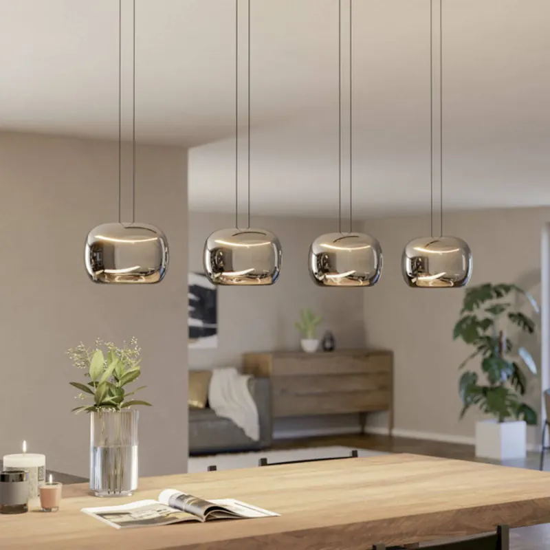 Żyrandol LED EGLO HORTUNAS, długość 126 cm, 4-punktowy, czarna