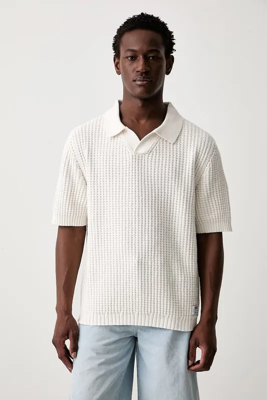 HUGO Blue polo swetrowe męskie z bawełną Spero