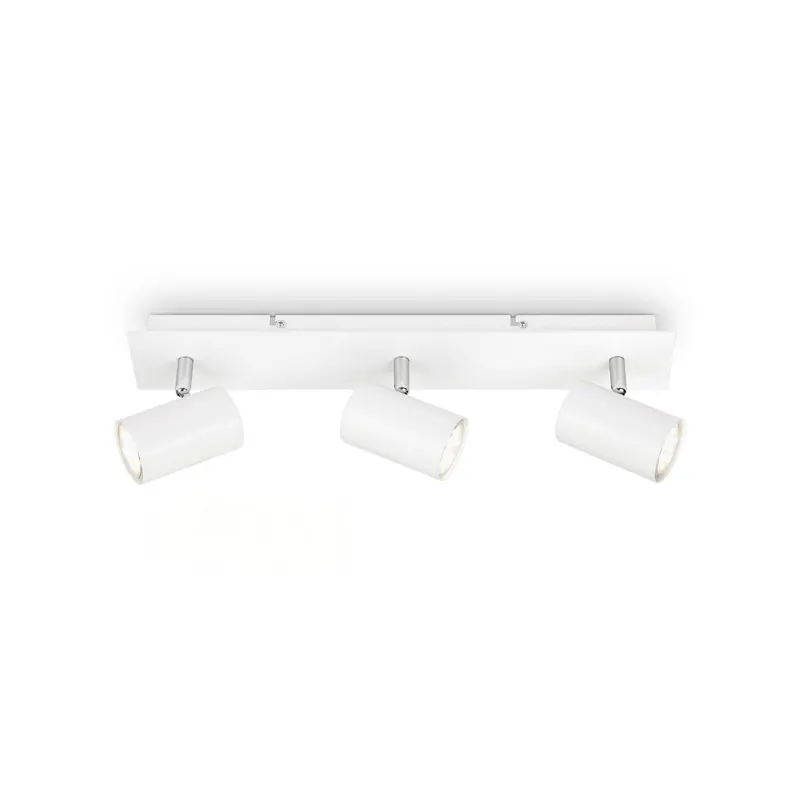 Lampa sufitowa Isil A, biała, 3-punktowa, metalowa, obrotowa