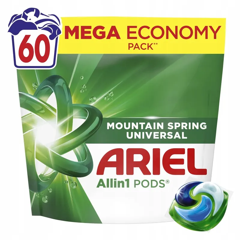 Ariel Allin1 Pods Mountain Spring Universal Kapsułki Do Prania, 60 Prań