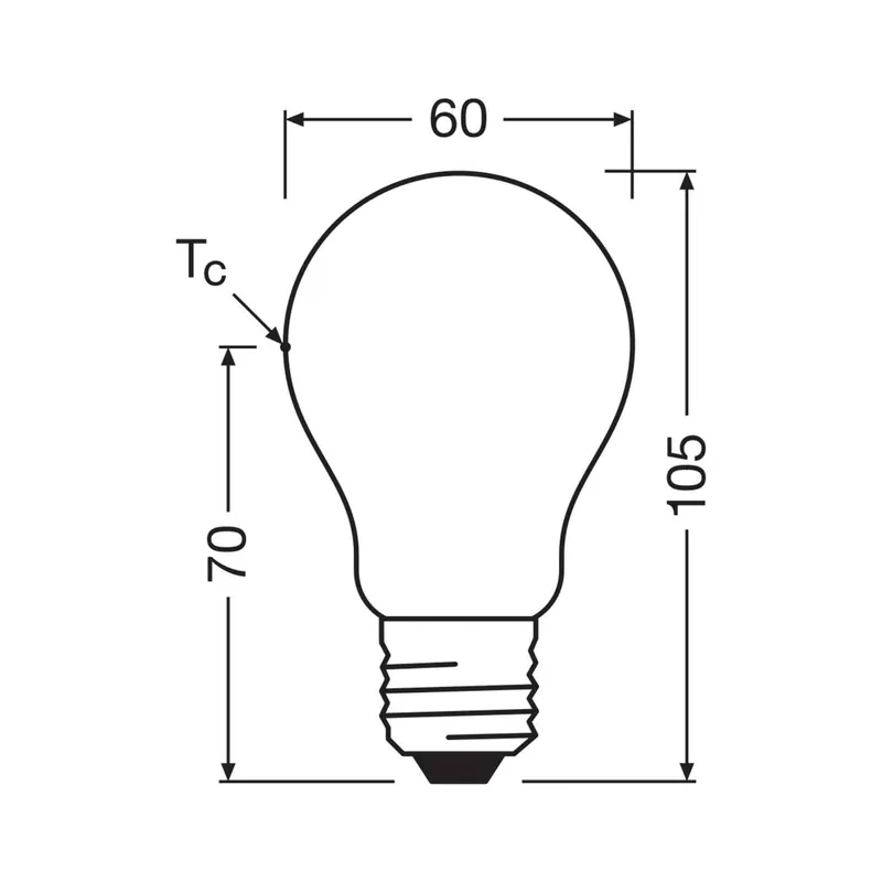 OSRAM żarówka LED mat E27 2,2W 2700K 470lm ściemniana