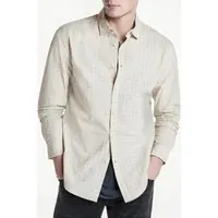 John Varvatos Slim Fit Sport Shirt With Shank Buttons Macadamia Maat: S | Casual Overhemden Outlet | Heren | Ecru