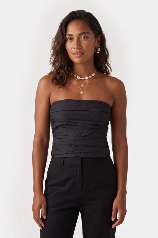 ARKET Imelda Tafetta Top Black Maat: 44 | Blouses Outlet | Dames | Zwart