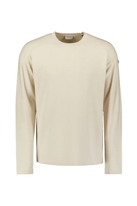 No Excess Pullover Crewneck Solid Mix Match Knit Kit Maat: L | Sweaters Outlet | Heren | Beige
