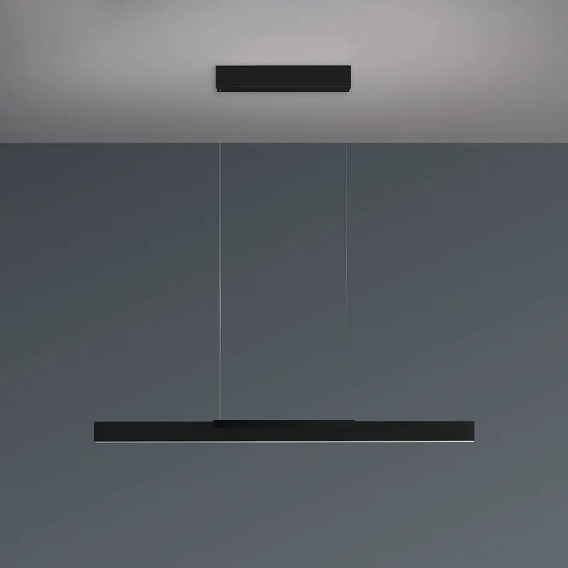 Żyrandol LED Bopp Nano 2.0, długość 100 cm, czarna, metalowa