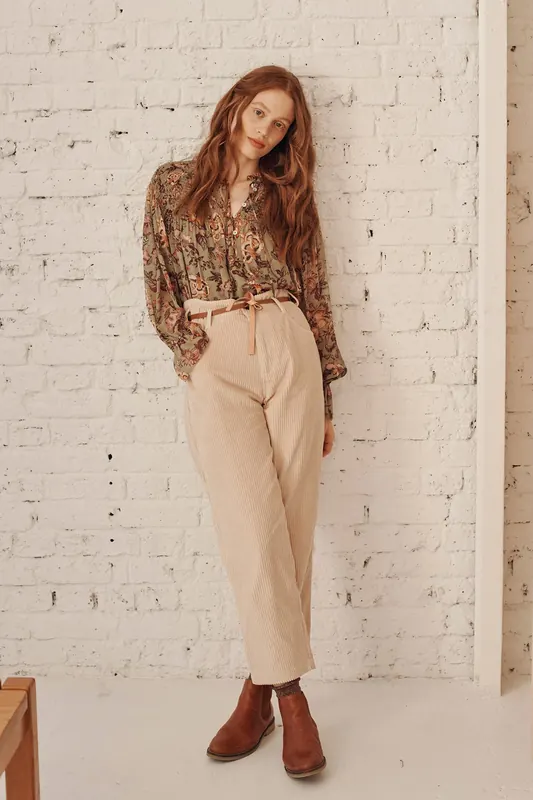 Louise Misha Pants Lou Ficelle Maat: 38 | Straight Broeken Outlet | Dames | Beige