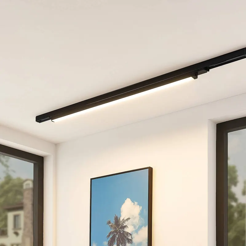 Arcchio Oprawa szynowa LED Harlow, czarna, 109 cm, 3000 K