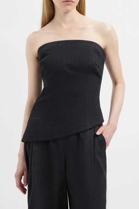 We Are Labels Nous Sommes Labels – Edie Ls Glitter Top Black Maat: L | Longsleeves Outlet | Dames | Zwart